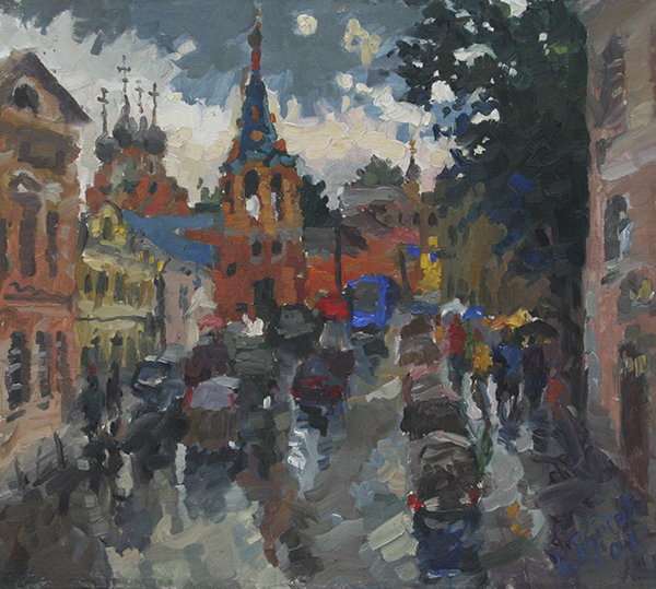 cityscape, Moscow, oil painting, painting is for sale