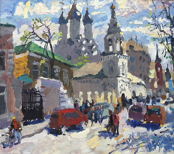 cityscape, Moscow, oil painting, painting is for sale